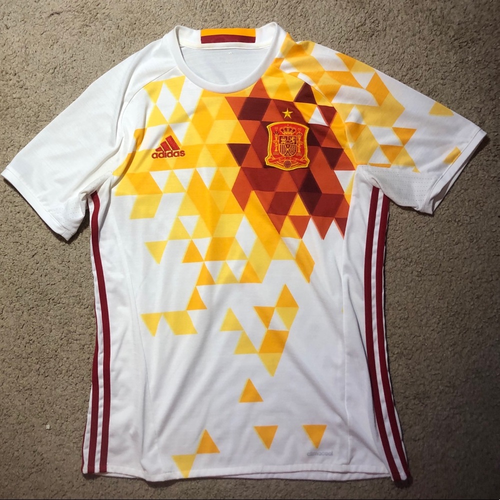 Spain Men’s 2016 Away Soccer Jersey- Adidas